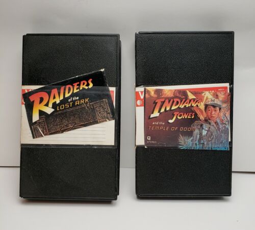 Indiana Jones Temple of Boom & Raiders of Lost Arc WYNAJEM Taśma kasetowa Vhs - Zdjęcie 1 z 2