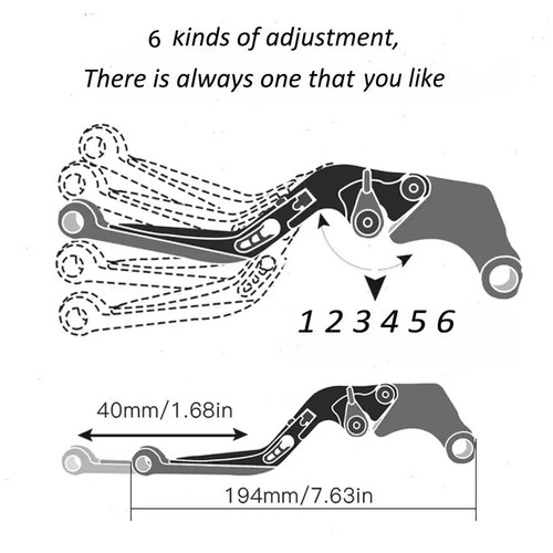 Für Honda XL1000 Varadero 1999-2013 Ausziehbarer Bremskupplungshebel Lenker - Bild 6 von 30