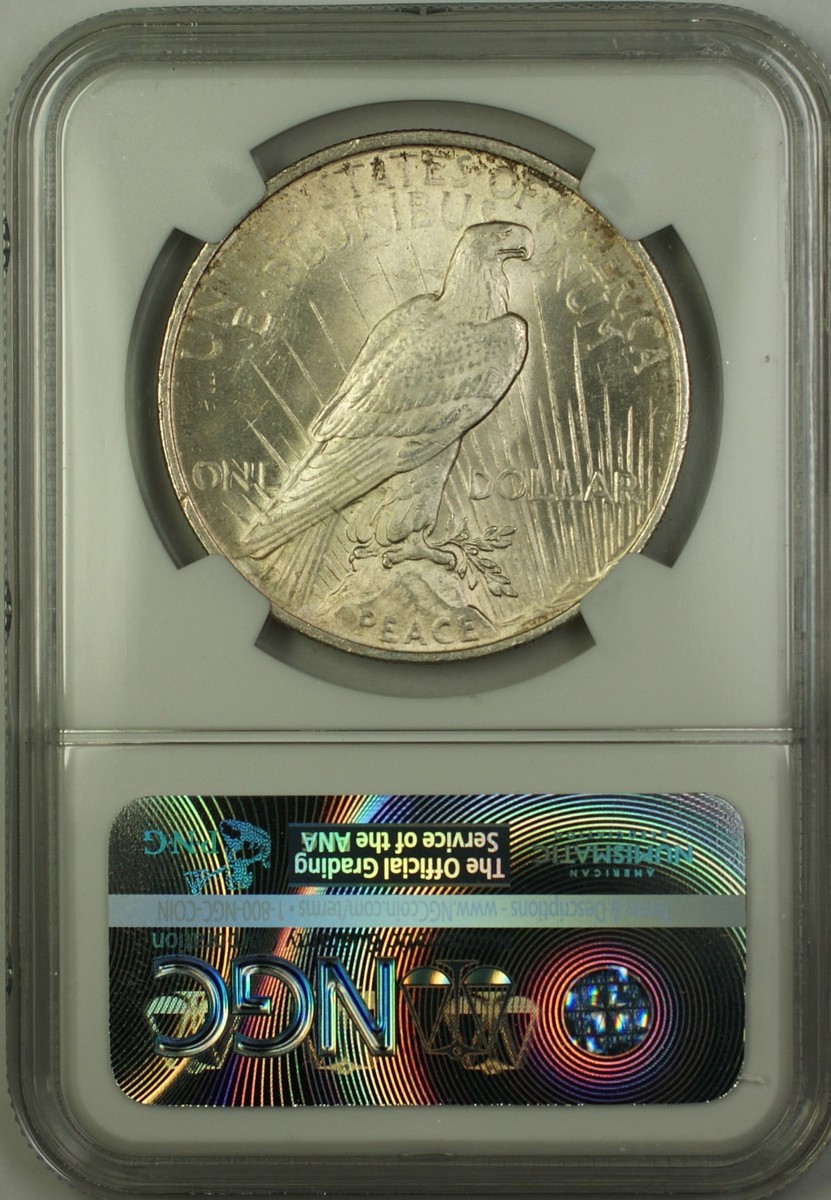 1924 Silver Peace Dollar $1 Coin NGC MS-63 Toned (15d) | eBay