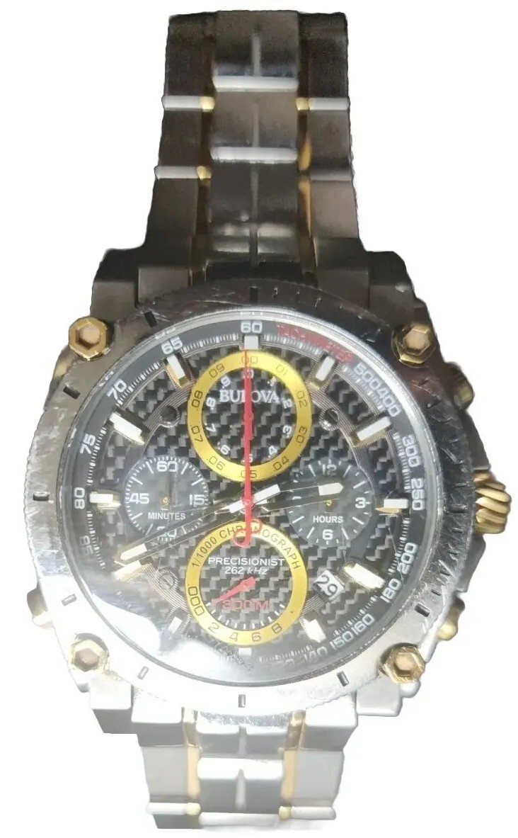 Bulova Precisionist Chronograph Men's Black Watch 98B228 42429517097