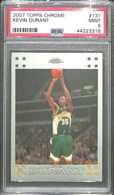 2007-08 Topps Chrome Basketball #131 Kevin Durant PSA 9 | eBay