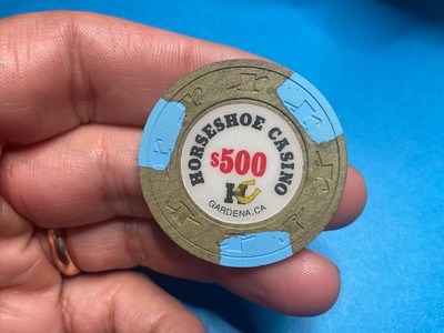 $500 HORSESHOE CASINO GARDENA  CALIFORNIA CASINO  CHIP      Y-90