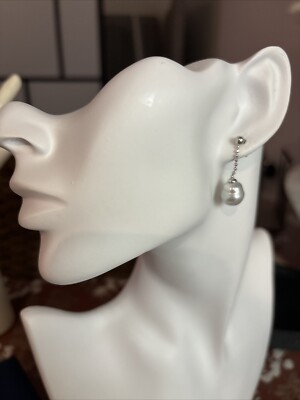 Authentic Australian White Pearl Earrings Drop