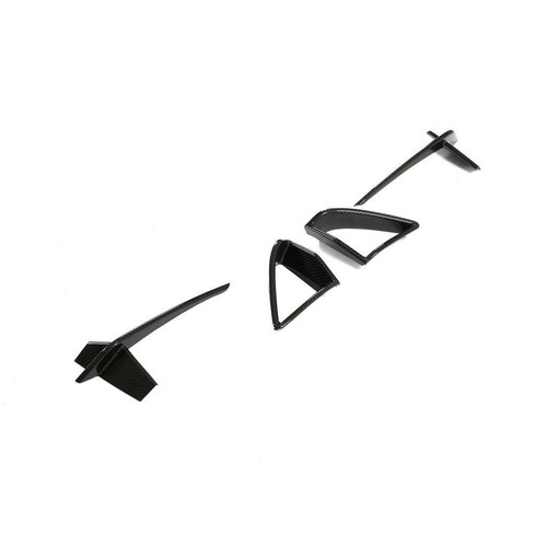 For BMW G14 G15 G16 Dry Carbon Front Bumper Fog Light Cover Splitter Canard Fins - Picture 9 of 12