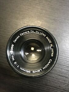 Canon 35mm f/2 f2 Manual Focus Lens , For Leica Screw LTM L39 Mount | eBay