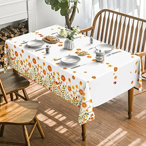 Fall Tablecloth 52x70 Inch Thanksgiving Autumn 52 X 70
