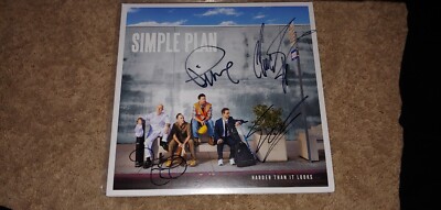 Simple Plan Harder Than It Looks Signed Rare Vinyl White w/ Blue Splatter /200