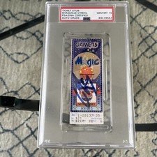 Shaquille O’Neal Signed ROOKIE Ticket, PSA 10 Auto. 29 Pts, 12 Rbs , 5 Blocks