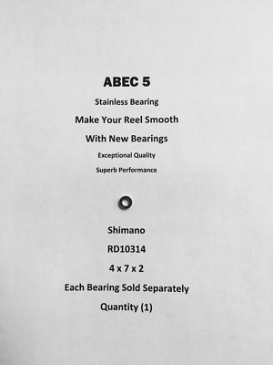 Shimano Sustain 6000FE  Line Roller Bearing RD10314 ABEC5 Stainless 4x7x2 #05