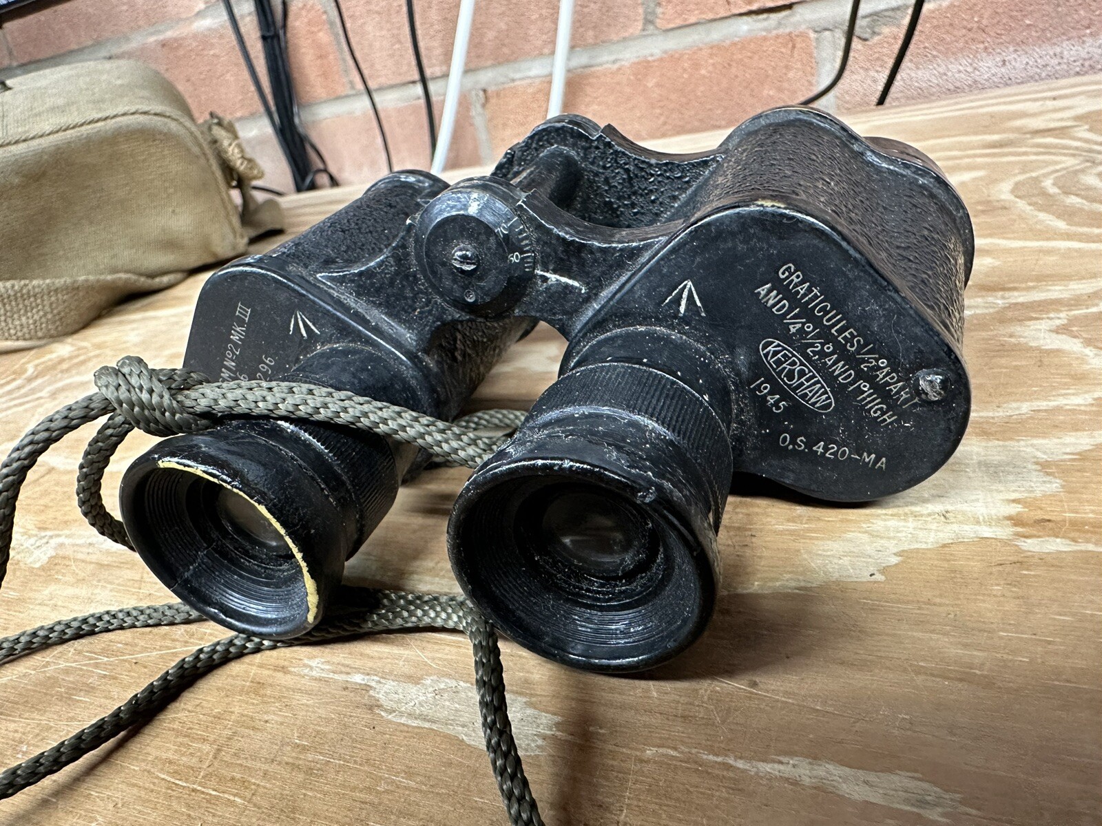 WW2 1944 British Binoculars Kershaw Bino Prism No.2 Mk3 Broad Arrow bing Case eBay