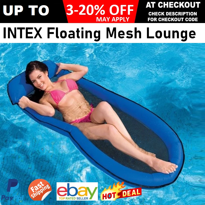 Water Floating Mesh Bed Mat Lounge Pool Inflatable Swimming