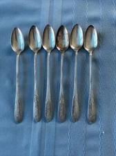 6 National Silver Co PRINCESS ROYAL 1930 ICE TEA SPOONS