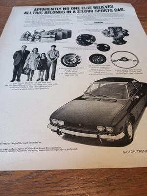 1972 Fiat 124Sport Coupe Magazine Ad