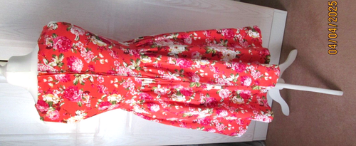 PRETTY SUMMER COTTON FLORAL SWING/SKATER DRESS ~ LINDY BOP ~ SIZE UK 14/ US (L) - Picture 4 of 13