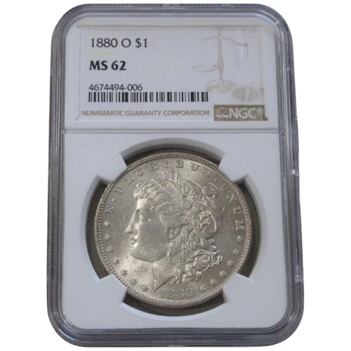 $1 1880 O MORGAN NGC MS 62
