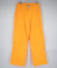 Vintage Nike Swoosh Windbreaker Track Pants Gray Tag Bright Orange Womens M Y2k