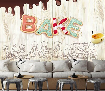 3D Bake Dessert Bread 20966NA Wallpaper Wall Murals Removable Wallpaper Fay