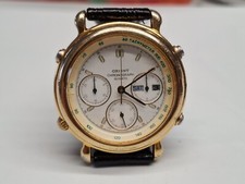 Orient chronograph J39908-70 Seiko 7A38 orologio uomo crono vintage quartz 39 mm
