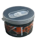 NFL Chicago Bears Plastic Dip Snack Container W/Lid 11.5oz/340ml  Licensed Item