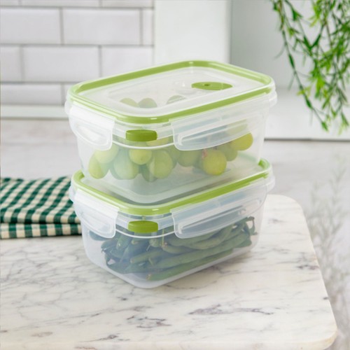 Contenedor de almacenamiento de alimentos Sterilite rectangular UltraSeal de 4,5 tazas, verde (paquete de 12) - Imagen 6 de 12
