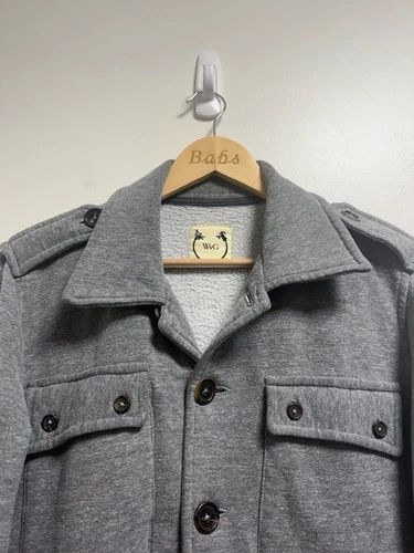 WvG Wolf vs GOAT Grey Knit Field Jacket - product listing photo