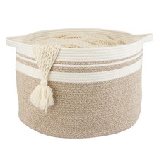 Large Cotton Rope Basket Blankets Basket Living Room 22"x14" Toy Baskets for ...