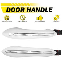 White Chrome Exterior Door Handle Set Fit for BMW 5/6 Series F07 F10 F11 F12 F13