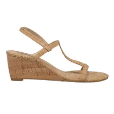 VANELi Mohan TStrap Wedge  Womens Beige Casual Sandals MOHAN-312920