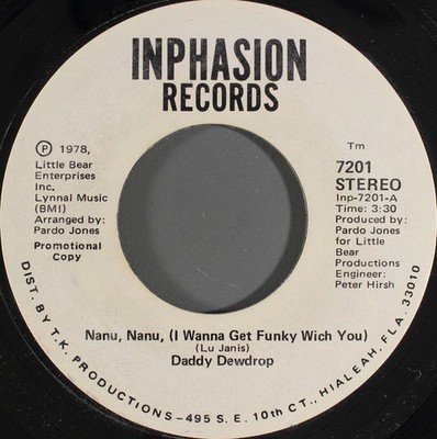 Daddy Dewdrop - Nanu Nanu I Wanna Get Funky Wich You - Us - Promo - C8100z