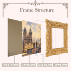 2.5X3.5 Vintage Picture Frame Small Antique Ornate Gold Photo Frame with Glass f