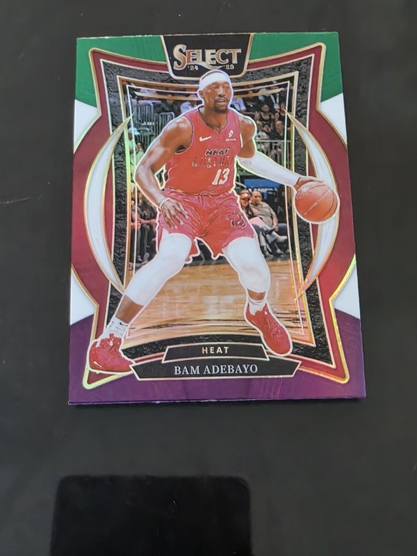 2024-25 Panini Select - Concourse Bam Adebayo #15 Green White Purple Prizm