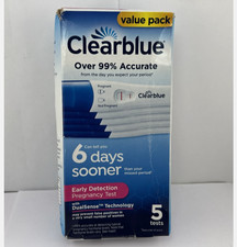 Clearblue Early Detection Pregnancy Test, 6 Days Sooner, 5 TESTS - Free Shipping