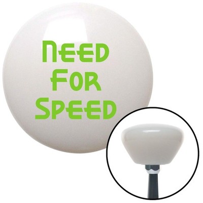 Green Need For Speed White Retro Shift Knob w/ M16x1.5 Insert Shifter Auto Brody
