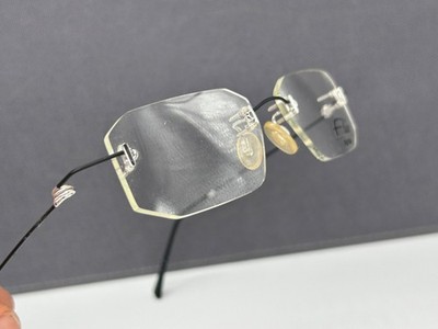 Flair Brille Herren Damen Eckig Schwarz  randlos 554 NP:342 