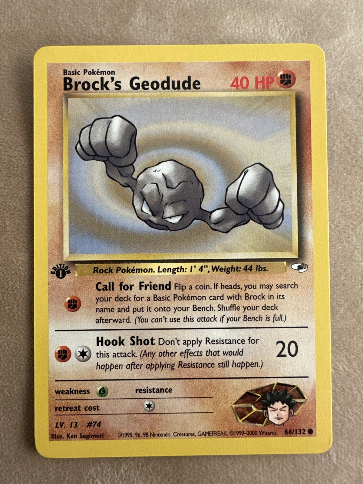1st Edition Brock’s Geodude 66/132 - Gym Heroes nm
