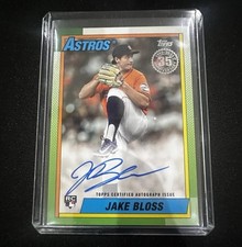 2025 TOPPS SERIES 1 JAKE BLOSS 1990 TOPPS AUTO RC #90A-JB HOUSTON ASTROS