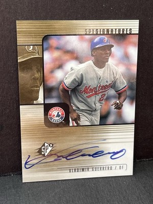 Vladimir Guerrero Auto 2000 Upper Deck SPx Signatures On Card Expos HOF