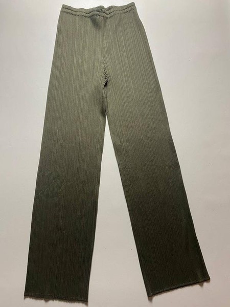 Women Issey Miyake Trousers Khaki 38 / M / 46