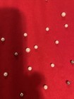 Woman’s Red Silk/cashmere -Pearl/silver Studs Pashmina Wrap  — photo 3