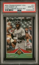 2024 Topps  Transcendent-Icons Chrome Luis Robert Black Ref /10 PSA 10