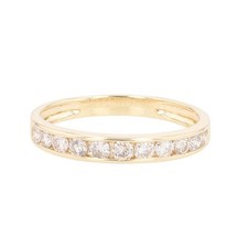 .47ctw Round Cut Diamond Channel-Set Wedding Band Ring 14k Yellow Gold Size 8