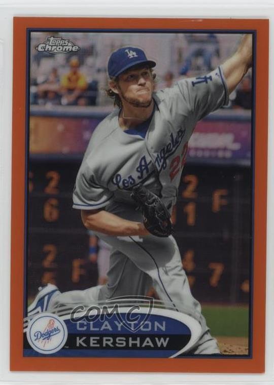 2012 Topps Chrome Retail Orange Refractor Clayton Kershaw #112 0l1