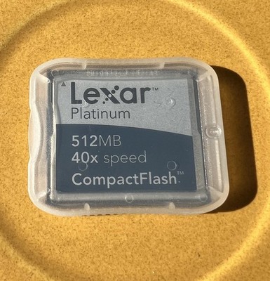 Lexar Platinum 512MB 40X SPEED Compact Flash Card Speicherkarte + Case Kamera 