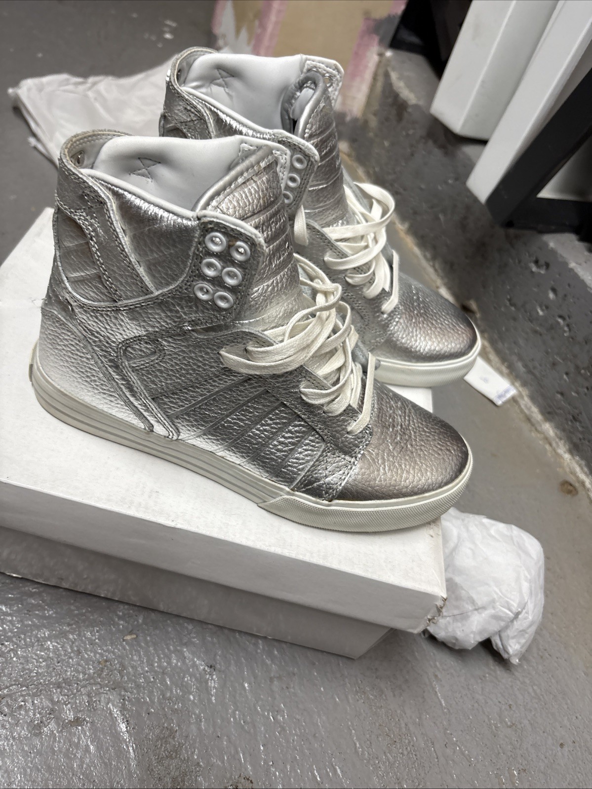 Supra Men's Skytop Chad Muska Pro Model Silver Size 6 image 5
