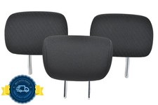 2012-2015 Honda Civic Rear Seat 2nd Row Black Cloth Headrest Set of 3 OEM