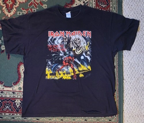 Iron Maiden "Number of the Beast" Tour DoubleSi 2000s vintage concert t-shirt, vintage, size XXL, single stitch, B+ condition