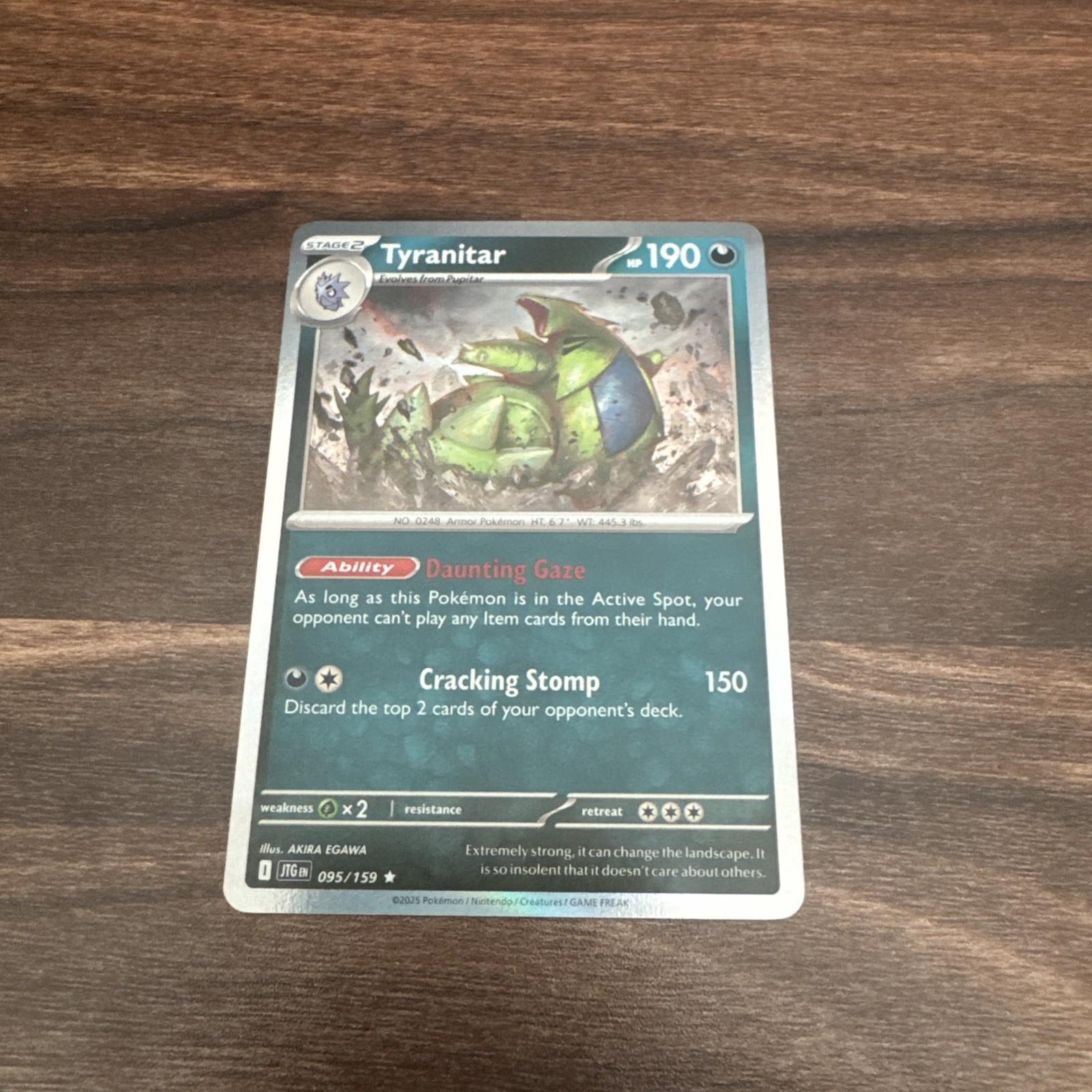 Tyranitar -Journey Together -Pokemon TCG - Rare Holo - 095/159 NM