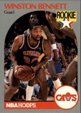 1990-91 NBA HOOPS Rookie Card #70 ?? WINSTON BENNETT ? Cleveland Cavaliers. rookie card picture