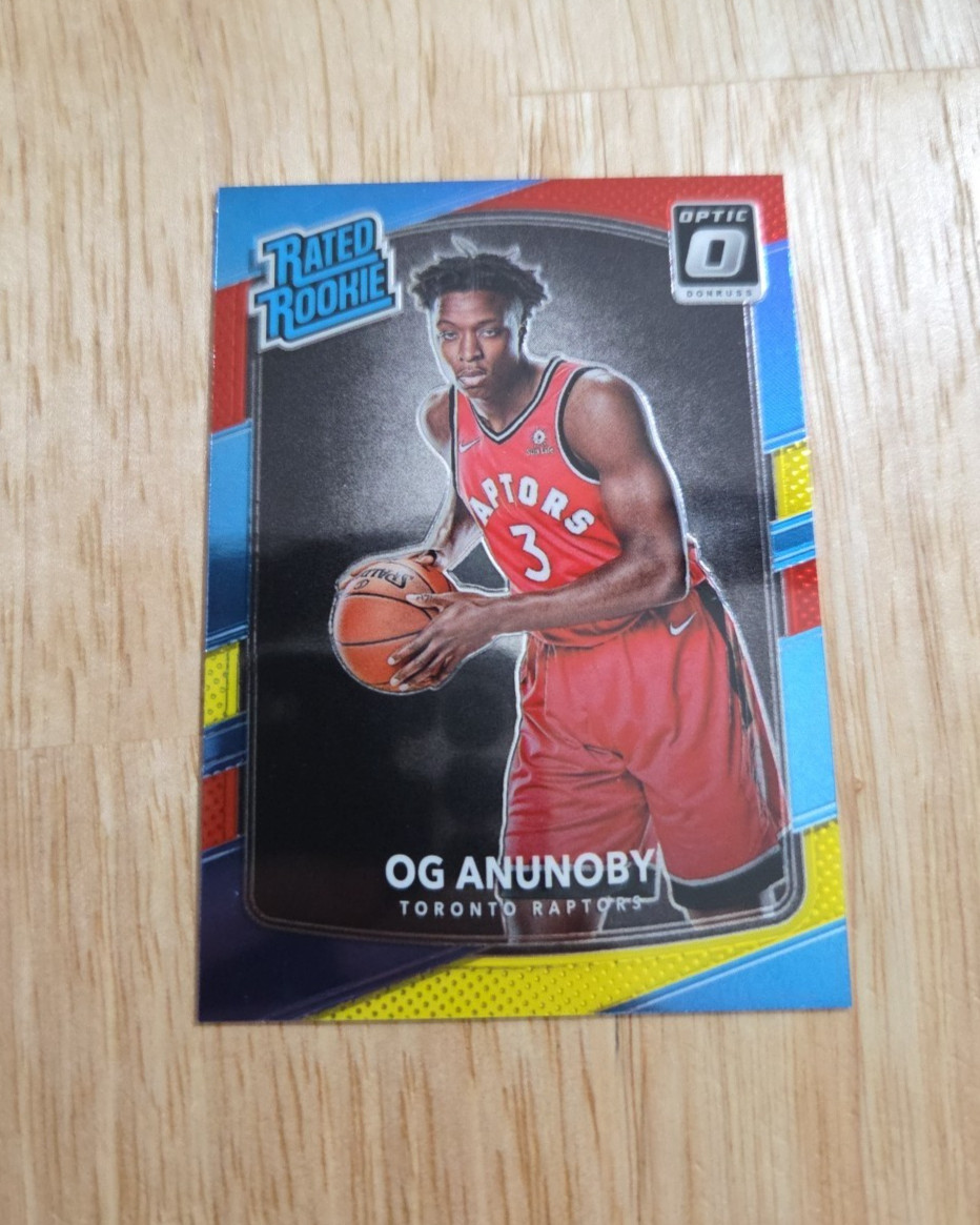 2017-18 Donruss Optic OG ANUNOBY Red & Yellow #178 Rated Rookie Raptors Knicks