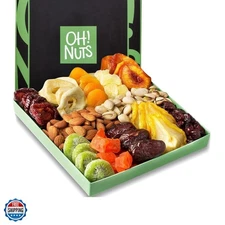 Dried Fruits and Nuts Gift Basket - Gourmet Gift Baskets - Healthy Assorted N...